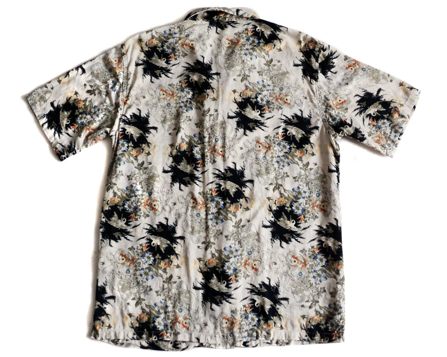 เสื้อฮาวายลายญี่ปุ่น CHIKIRIYA ลาย กระต่าย ปลาทอง นก