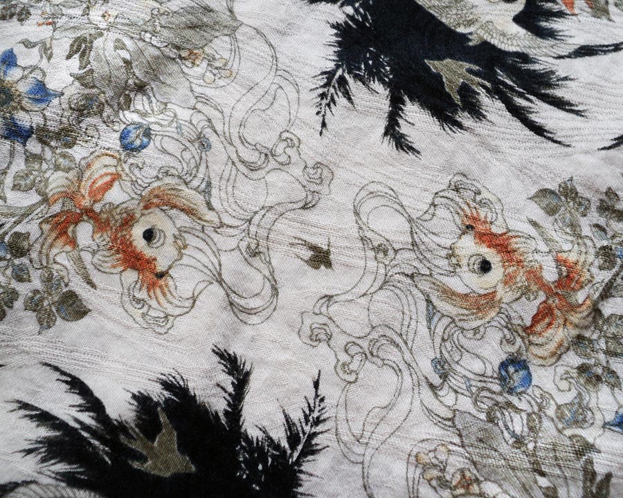 เสื้อฮาวายลายญี่ปุ่น CHIKIRIYA ลาย กระต่าย ปลาทอง นก