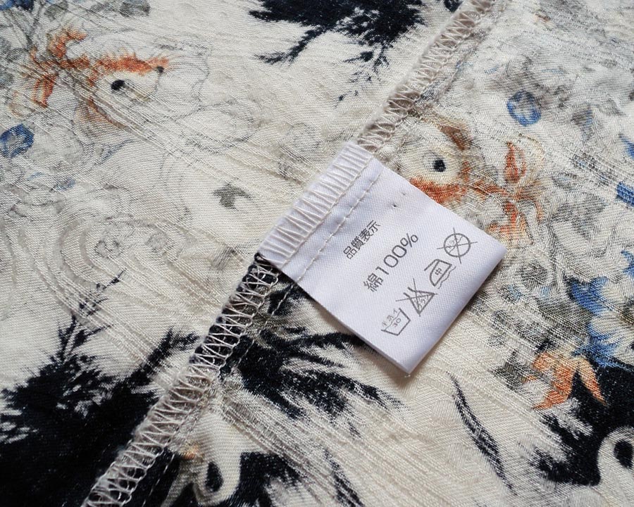 เสื้อฮาวายลายญี่ปุ่น CHIKIRIYA ลาย กระต่าย ปลาทอง นก