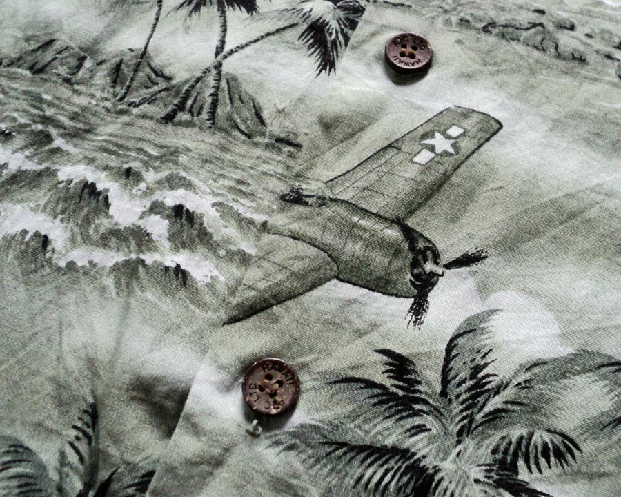 เสื้อฮาวาย RJC ลาย เครื่องบินรุ่นเก่า