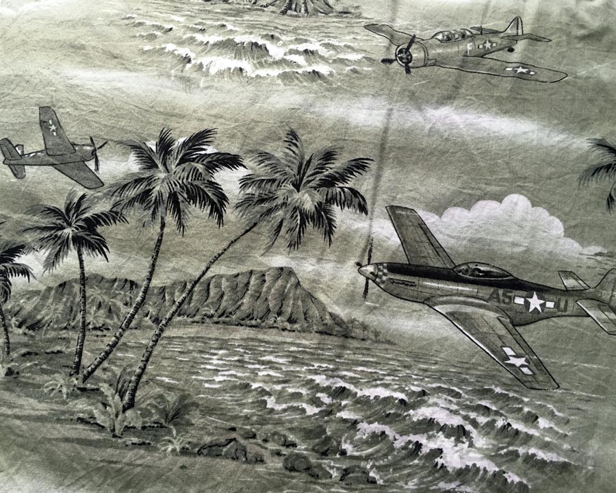 เสื้อฮาวาย RJC ลาย เครื่องบินรุ่นเก่า