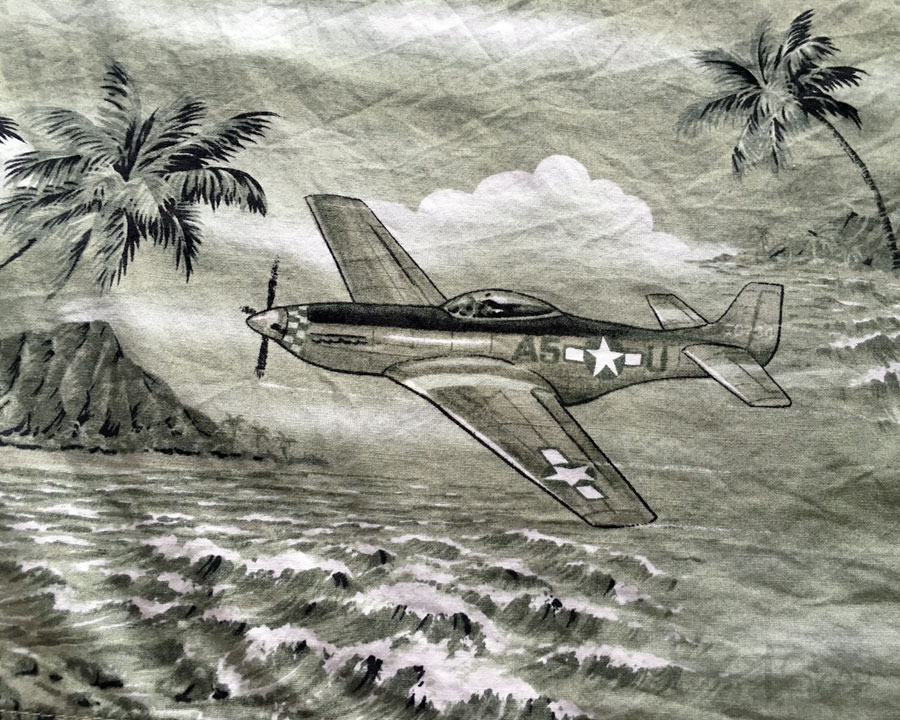 เสื้อฮาวาย RJC ลาย เครื่องบินรุ่นเก่า