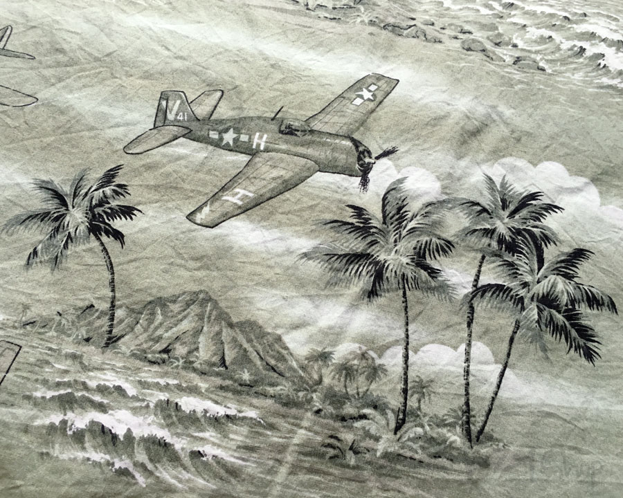 เสื้อฮาวาย RJC ลาย เครื่องบินรุ่นเก่า