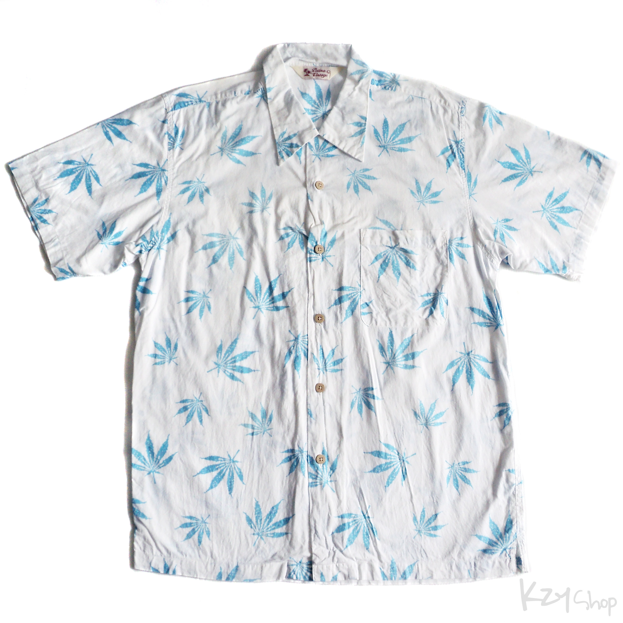เสื้อฮาวาย Patina Vintage ลาย ใบกัญชา