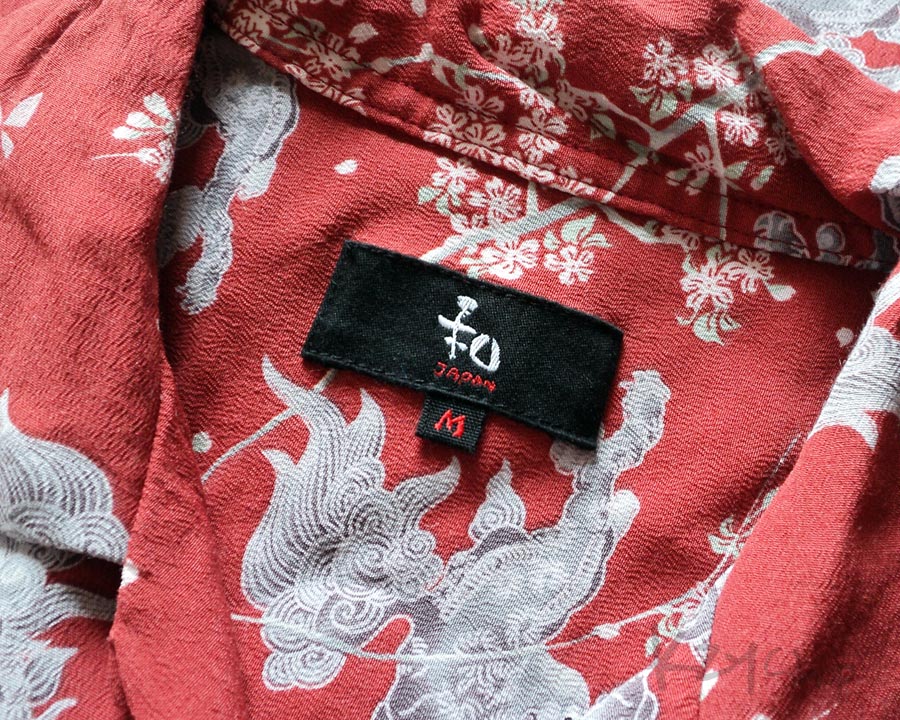 เสื้อฮาวายลายญี่ปุ่น Fu ลาย สิงห์กับดอกซากุระ