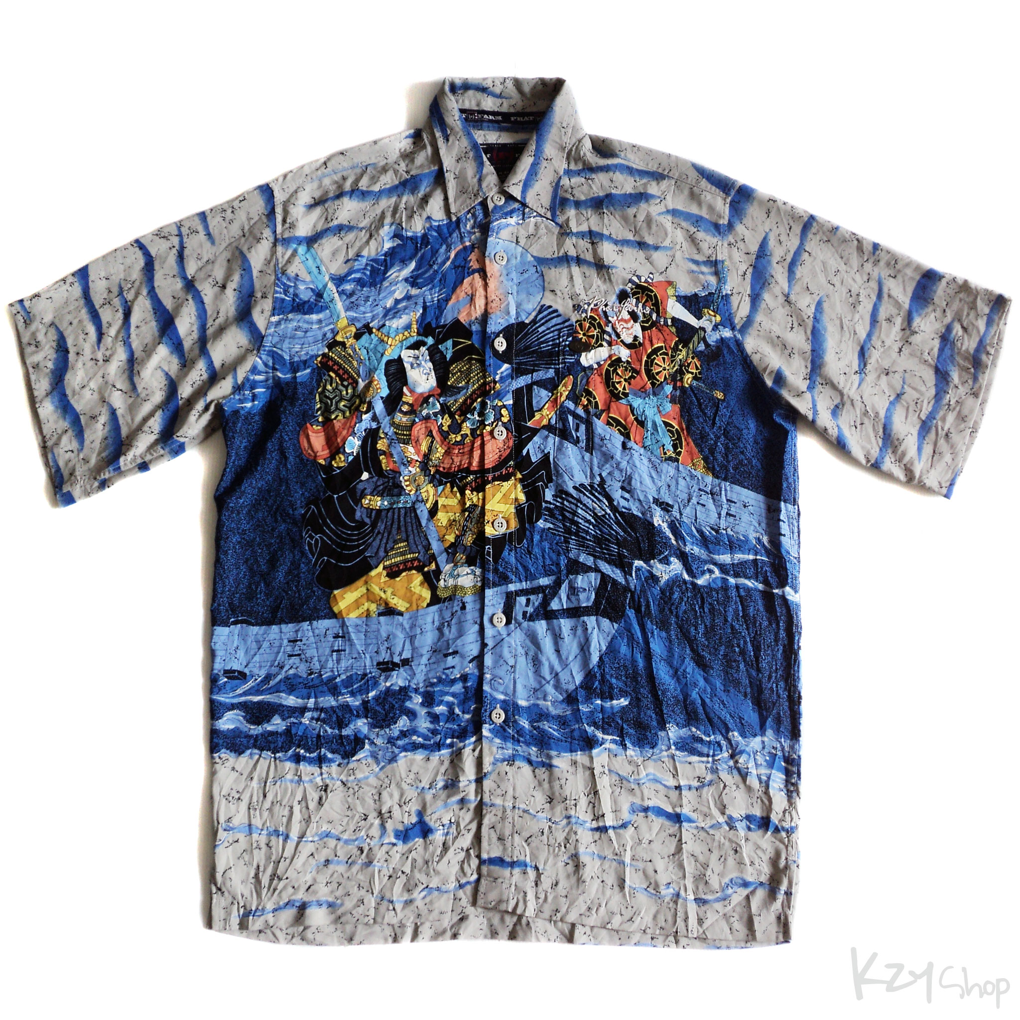 เสื้อฮาวายลายญี่ปุ่น PHAT FARM ลาย นักรบญี่ปุ่น