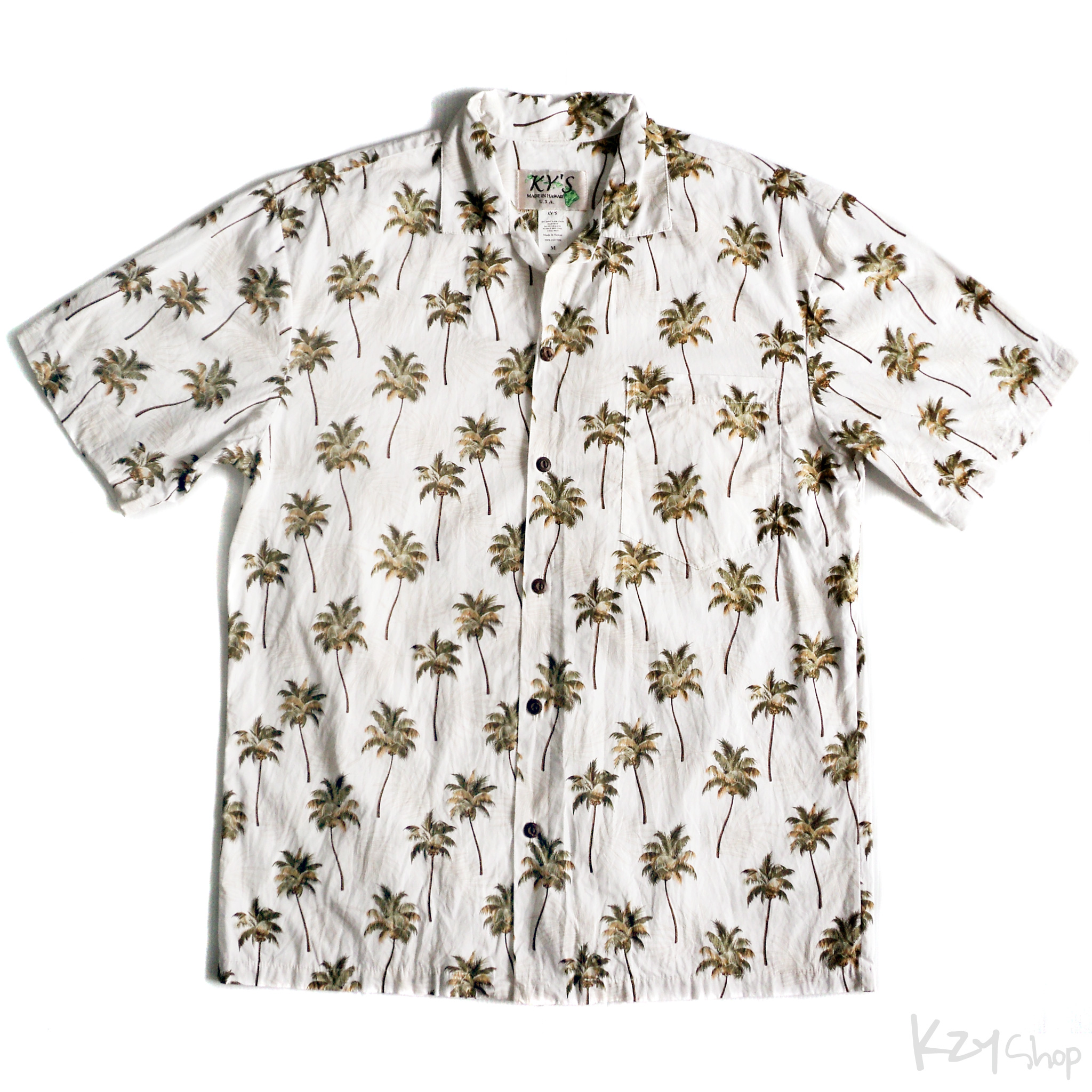 เสื้อฮาวาย KY'S ลาย ต้นมะพร้าว