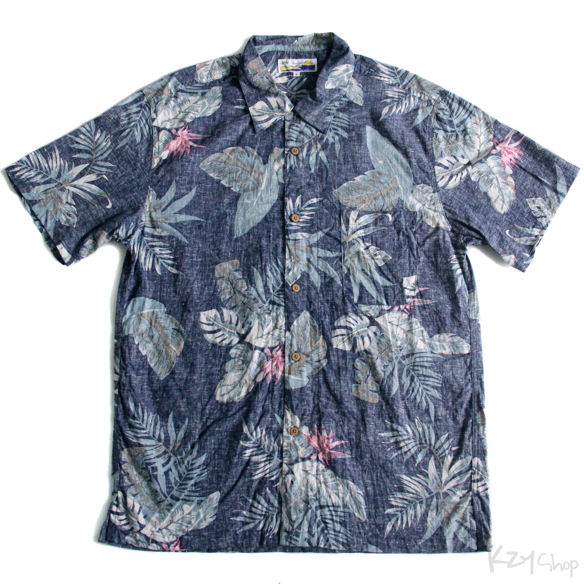เสื้อฮาวาย Seavan Aloha ลาย ดอกไม้ ใบไม้