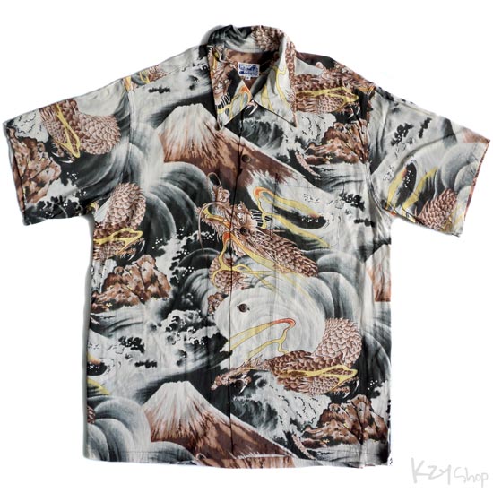เสื้อฮาวายลายญี่ปุ่น BEAMS - DRAGON & Mt.FUJI