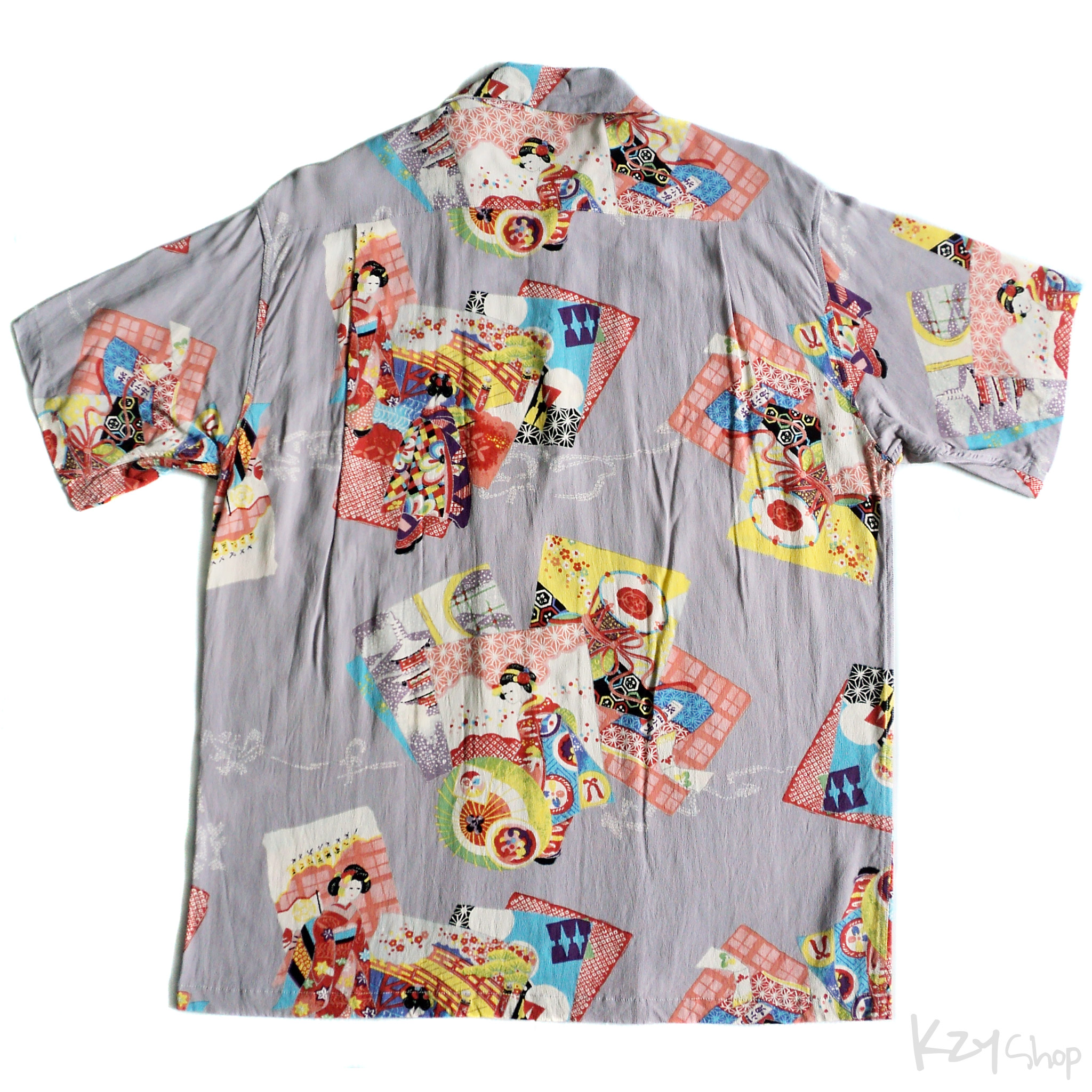 เสื้อฮาวายลายญี่ปุ่น Sun Surf - MAIKO GIRL