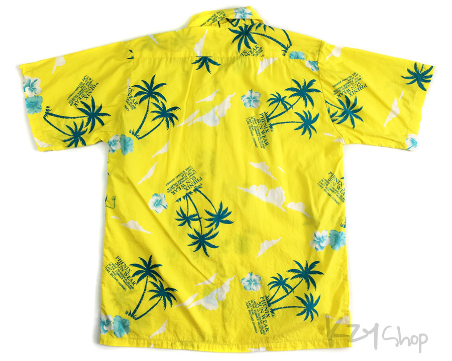 เสื้อฮาวาย Hibicus ลาย ต้นมะพร้าว