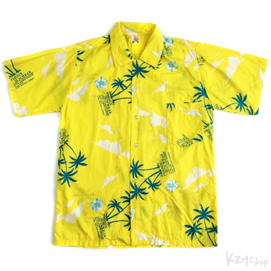 เสื้อฮาวาย Hibicus ลาย ต้นมะพร้าว