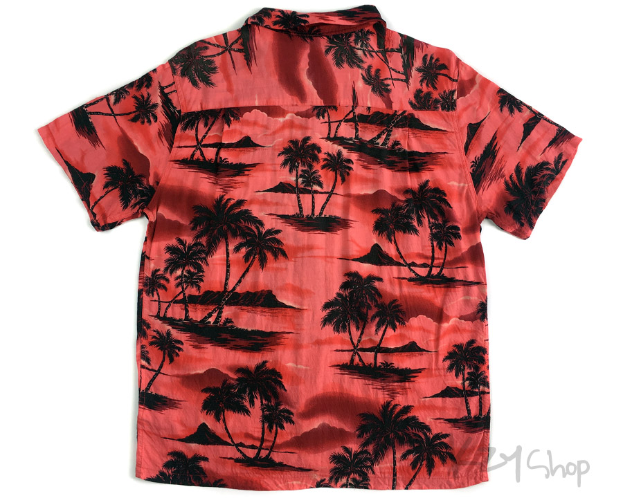 เสื้อฮาวาย ORIGINAL Hawaiian ลาย วิวทะเล ต้นมะพร้าว