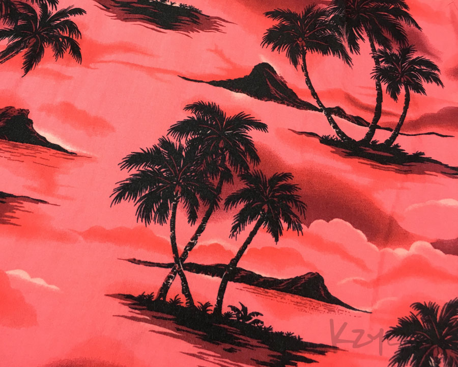 เสื้อฮาวาย ORIGINAL Hawaiian ลาย วิวทะเล ต้นมะพร้าว