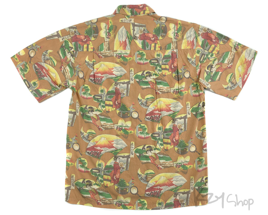  เสื้อฮาวายลายญี่ปุ่น KANSAI MAN ลาย เกอิชา ต้นไผ่ ภูเขาไฟฟูจิ