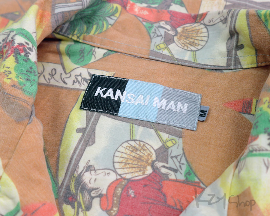  เสื้อฮาวายลายญี่ปุ่น KANSAI MAN ลาย เกอิชา ต้นไผ่ ภูเขาไฟฟูจิ
