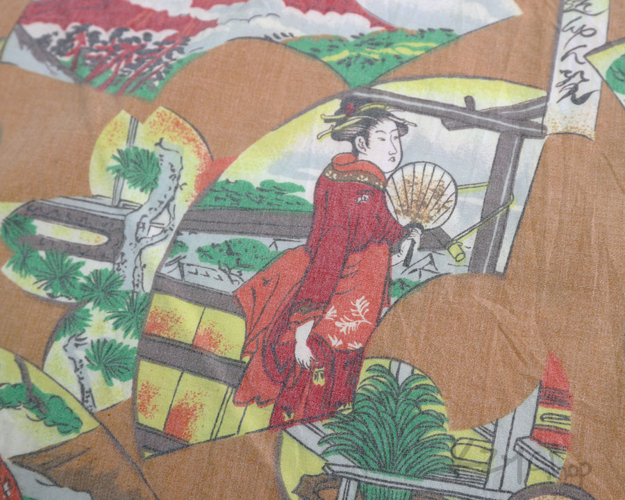  เสื้อฮาวายลายญี่ปุ่น KANSAI MAN ลาย เกอิชา ต้นไผ่ ภูเขาไฟฟูจิ