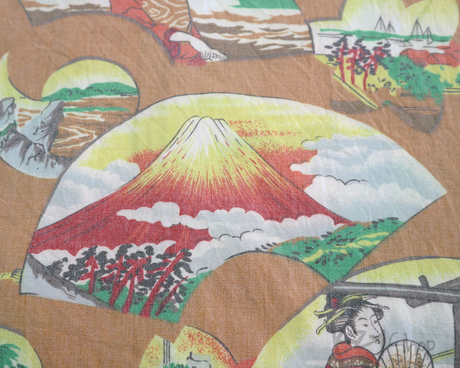  เสื้อฮาวายลายญี่ปุ่น KANSAI MAN ลาย เกอิชา ต้นไผ่ ภูเขาไฟฟูจิ