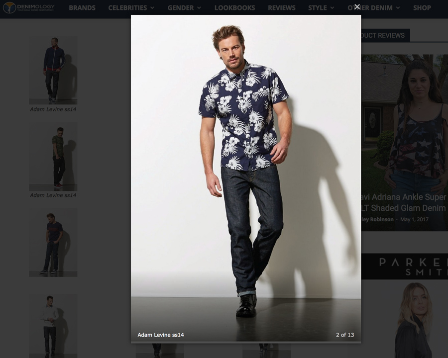 เสื้อฮาวาย ADAM LEVINE ลาย ดอกไม้ ใบไม้