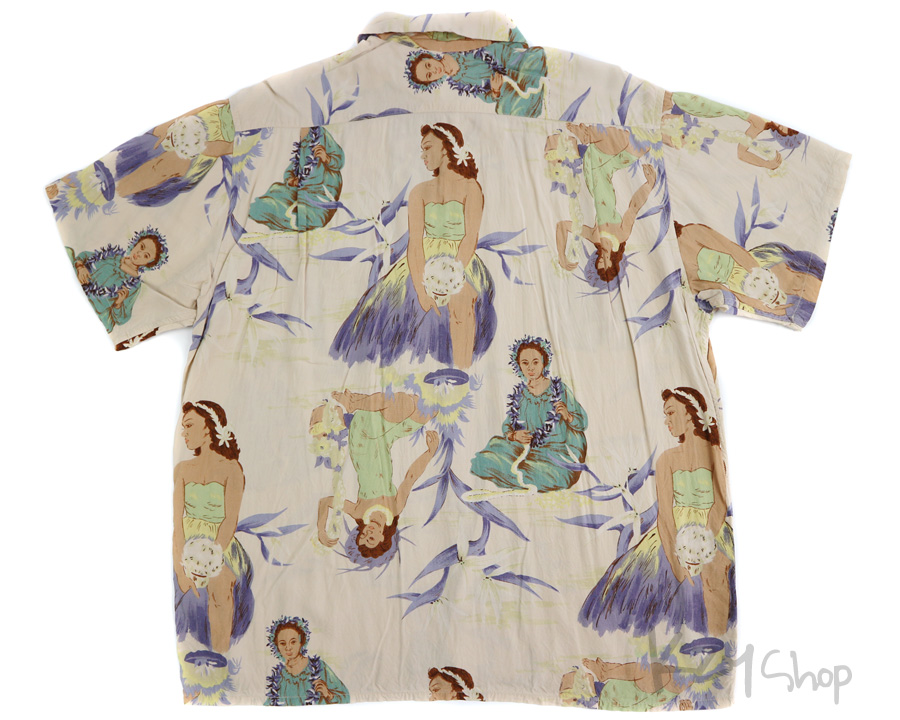 เสื้อฮาวาย Pearl Diver ลาย สาวฮูล่า