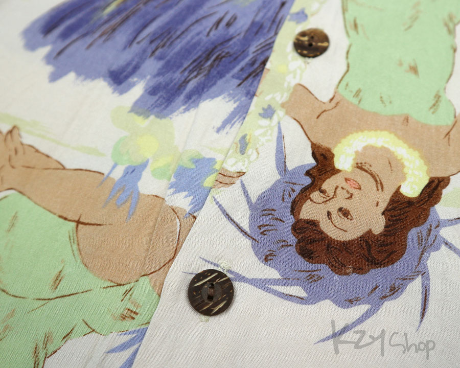 เสื้อฮาวาย Pearl Diver ลาย สาวฮูล่า