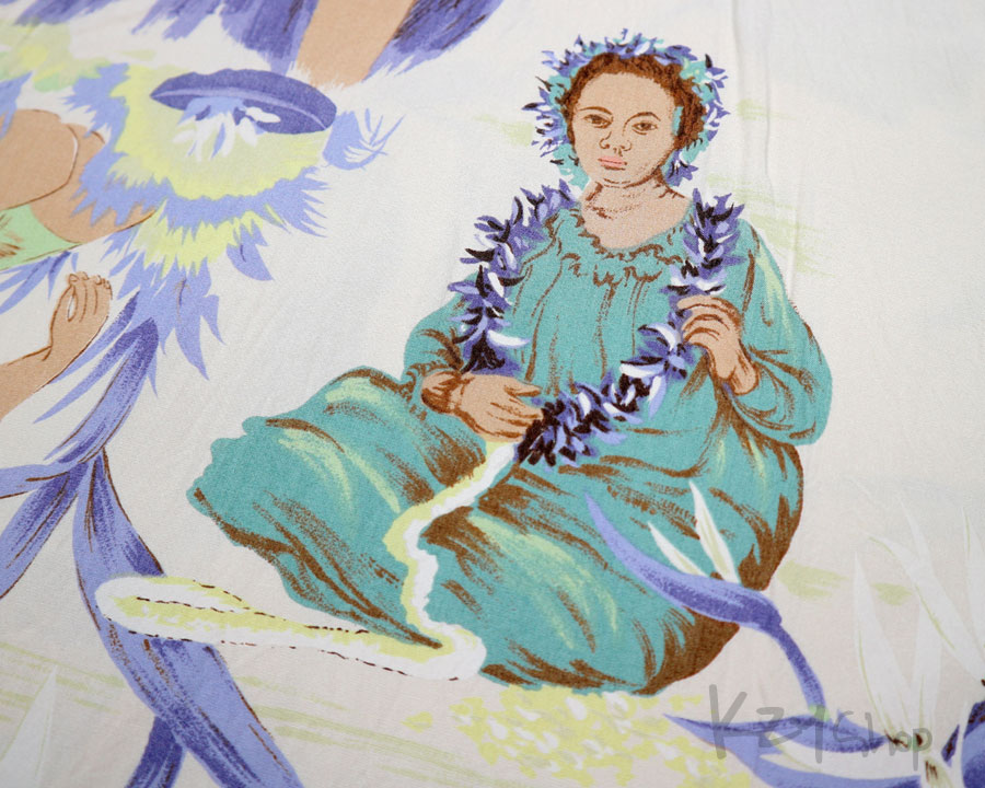 เสื้อฮาวาย Pearl Diver ลาย สาวฮูล่า