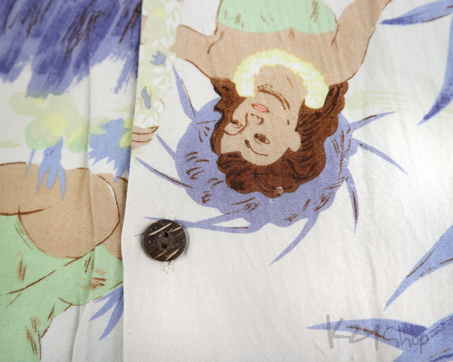 เสื้อฮาวาย Pearl Diver ลาย สาวฮูล่า