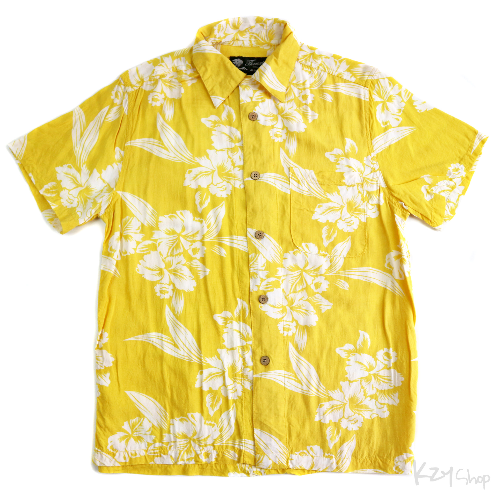 เสื้อฮาวาย Thruxton ลาย ดอกไม้ ใบไม้