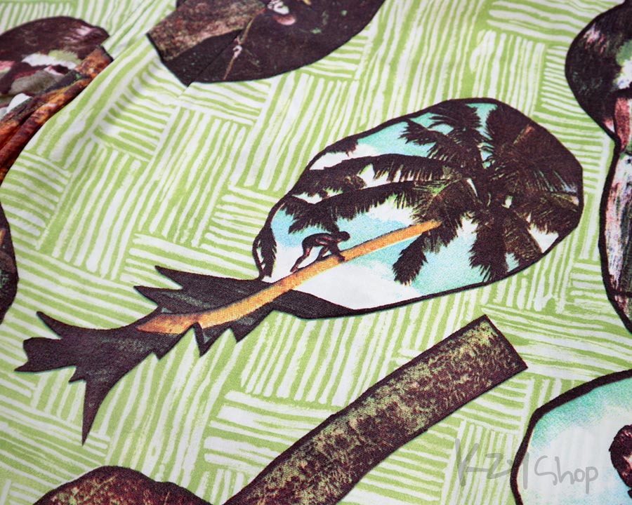 เสื้อฮาวาย SUN SURF - GLASS MAT POSTCARD (GREEN)