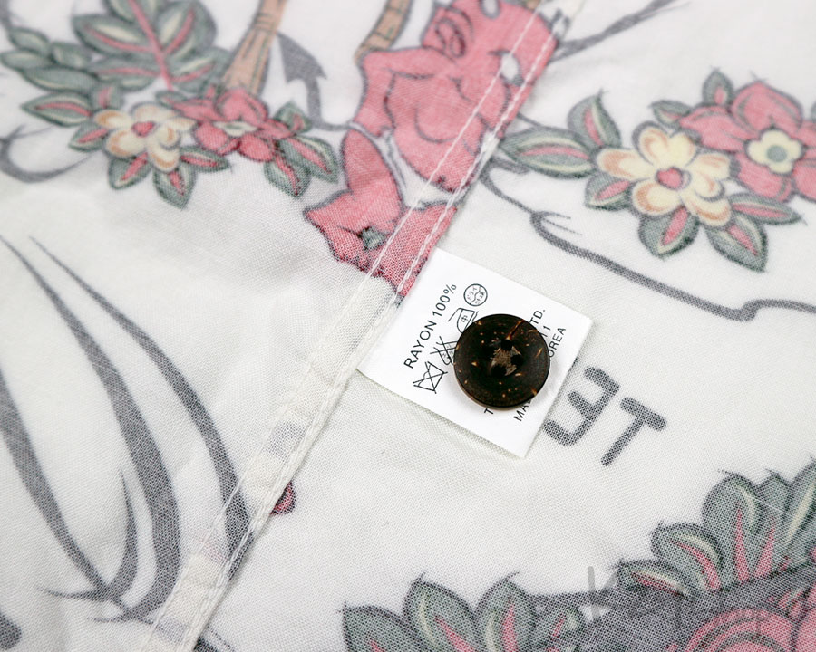 เสื้อฮาวาย TEDMAN - LUCKY OF ALOHA (White)