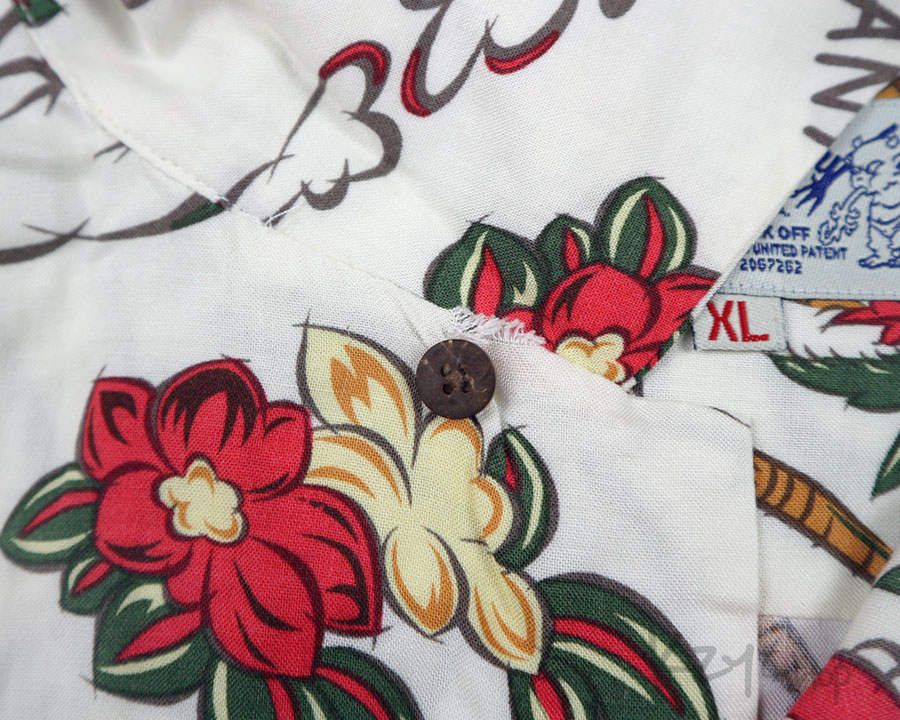 เสื้อฮาวาย TEDMAN - LUCKY OF ALOHA (White)