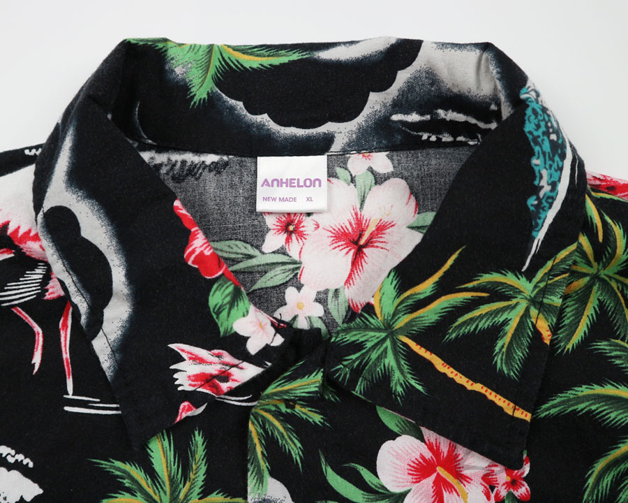 เสื้อฮาวาย ANHELON - Pink Flamingos