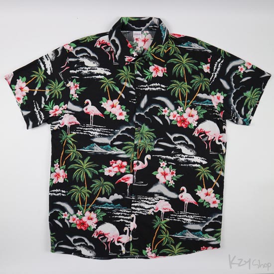 เสื้อฮาวาย ANHELON - Pink Flamingos