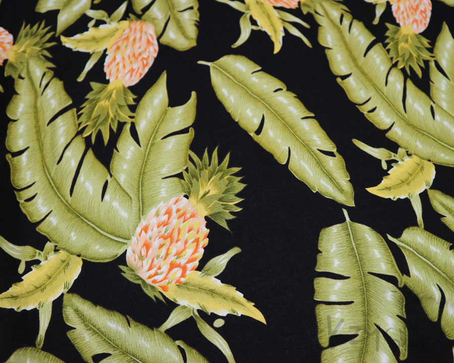 เสื้อฮาวาย PINEAPPLE MOON ลาย สับปะรด ใบไม้