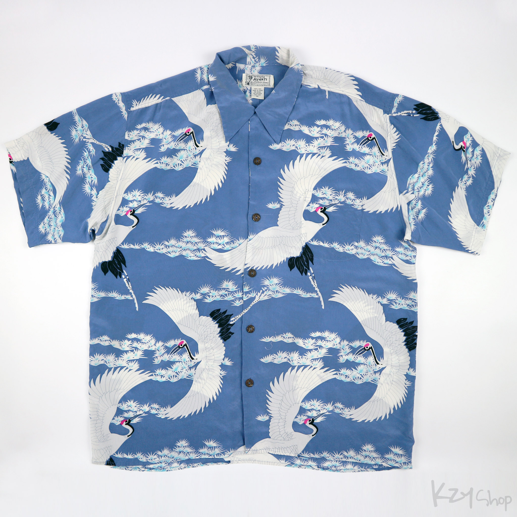 เสื้อฮาวายลายญี่ปุ่น AVANTI ลาย นกกระเรียน