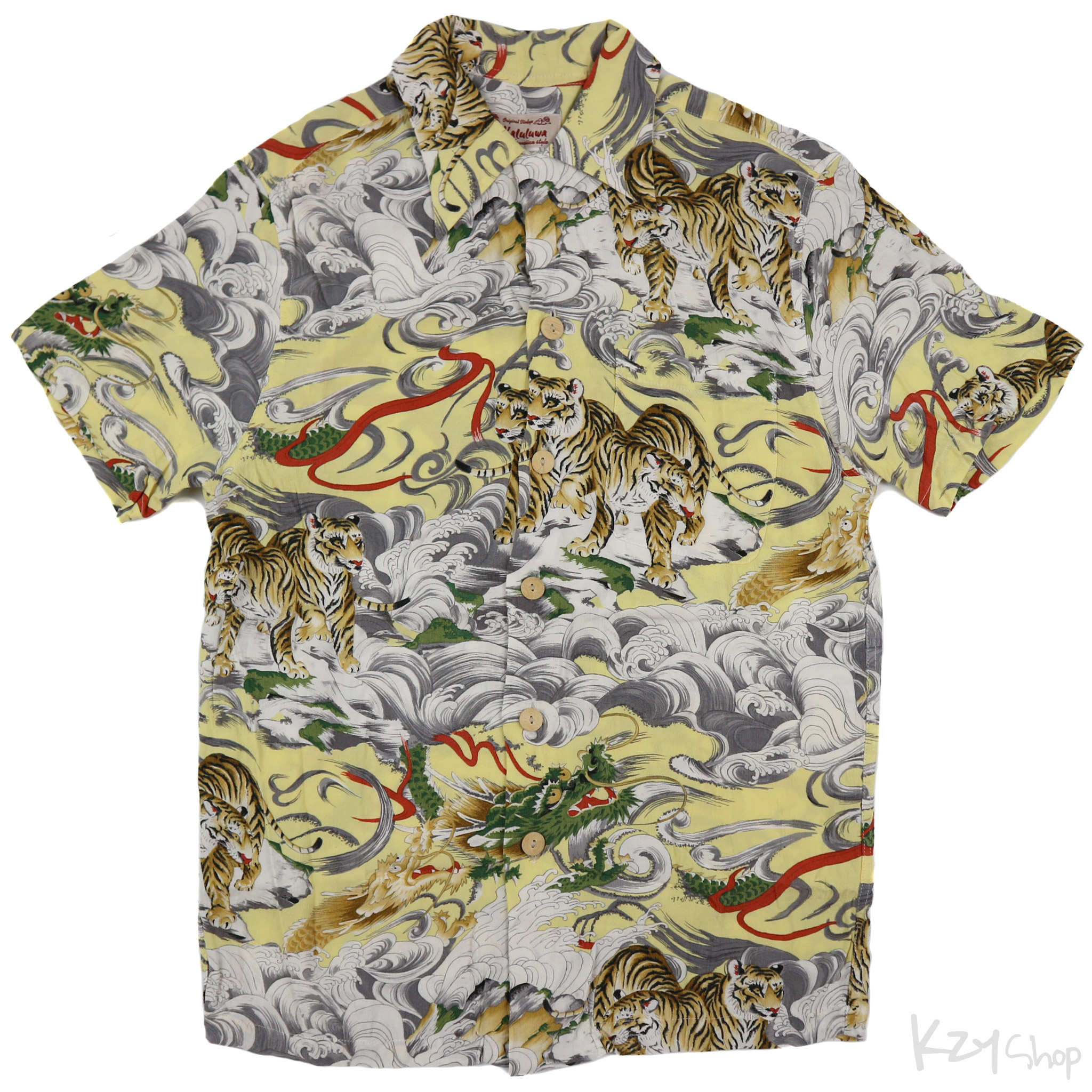 เสื้อฮาวายลายญี่ปุ่น Kaluluwa - Tiger & Dragon