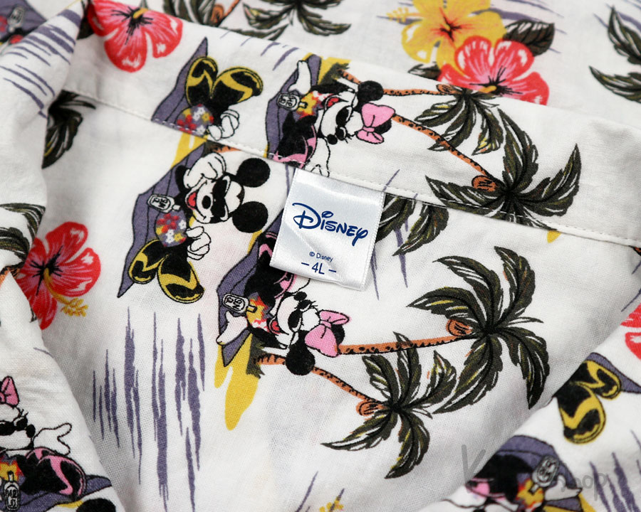 เสื้อฮาวาย Disney ลาย Mickey & Minnie mouse