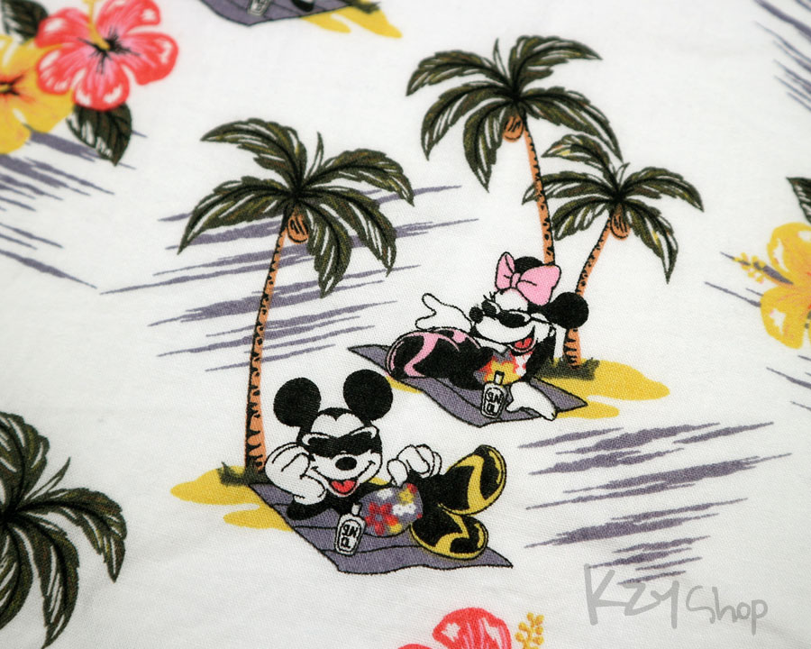 เสื้อฮาวาย Disney ลาย Mickey & Minnie mouse