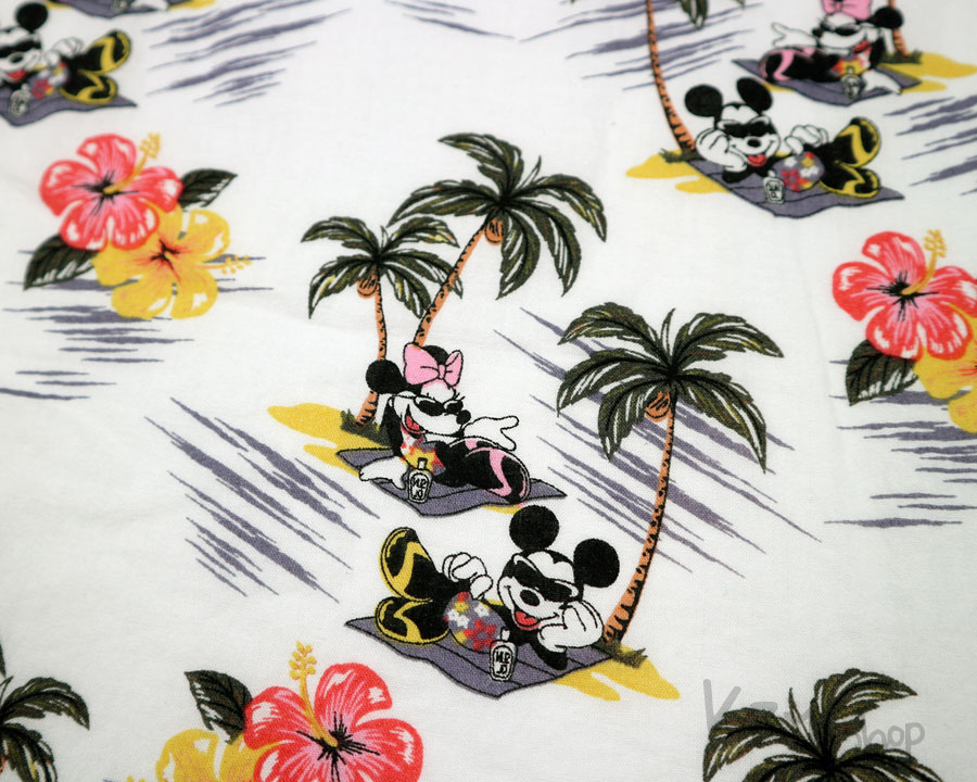 เสื้อฮาวาย Disney ลาย Mickey & Minnie mouse