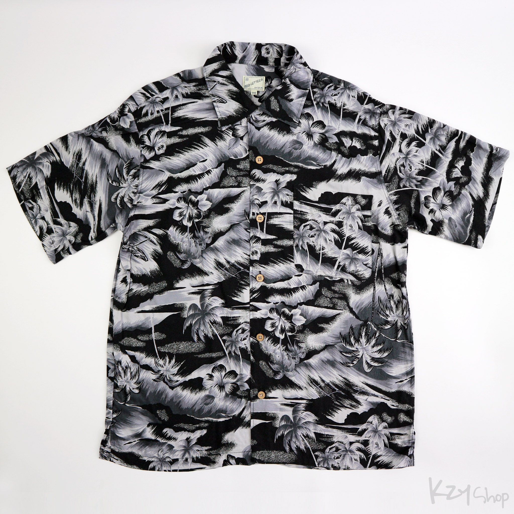 เสื้อฮาวาย RED LETTEER ลาย วิวชายทะเล