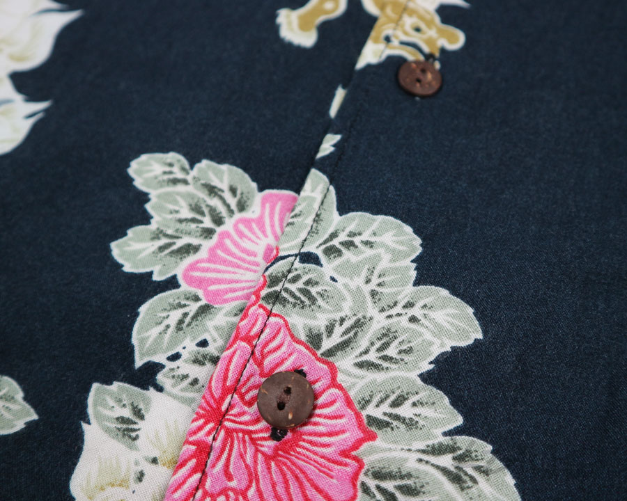 เสื้อฮาวายลายญี่ปุ่น C.P.S ลาย สิงห์ ดอกไม้