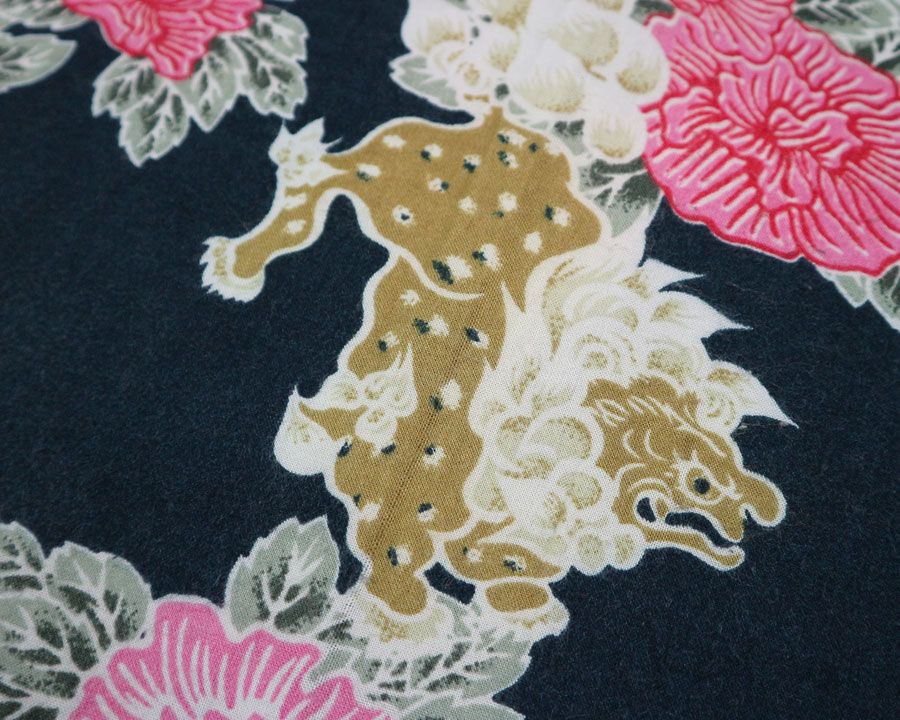 เสื้อฮาวายลายญี่ปุ่น C.P.S ลาย สิงห์ ดอกไม้