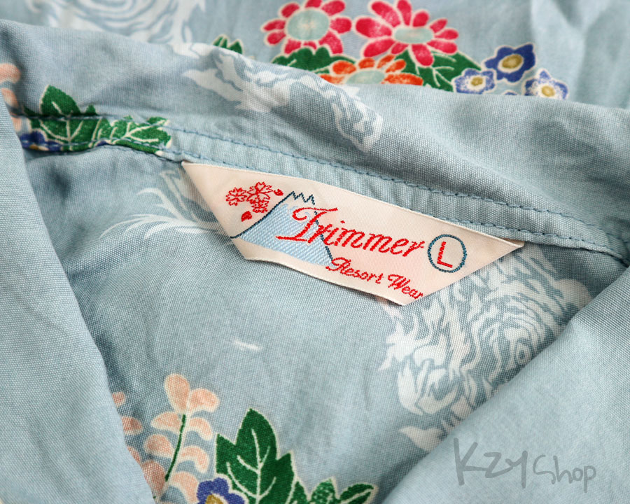 เสื้อฮาวายลายญี่ปุ่น Trimmer ลาย สิงห์ ดอกไม้