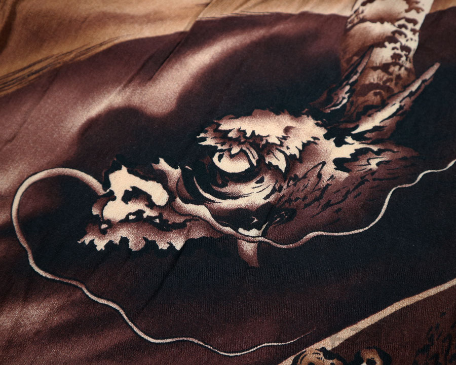 เสื้อฮาวายลายญี่ปุ่น Oniwa soto ลาย มังกรถือหัวกะโหลก