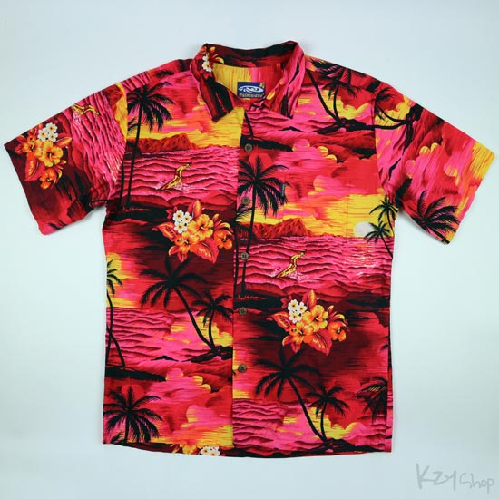 เสื้อฮาวาย Palmwave ลาย คนเล่นกระดานโต้คลื่น