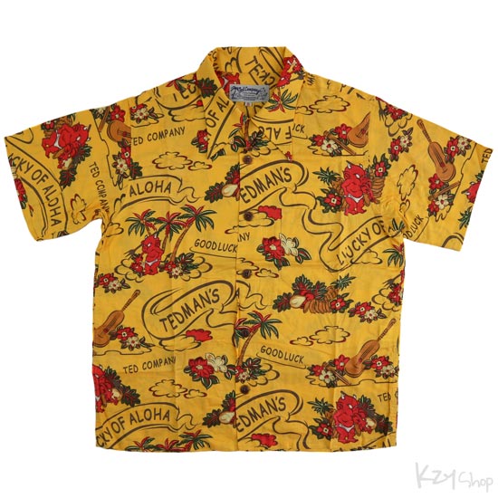 เสื้อฮาวาย TEDMAN - LUCKY OF ALOHA (Yellow)