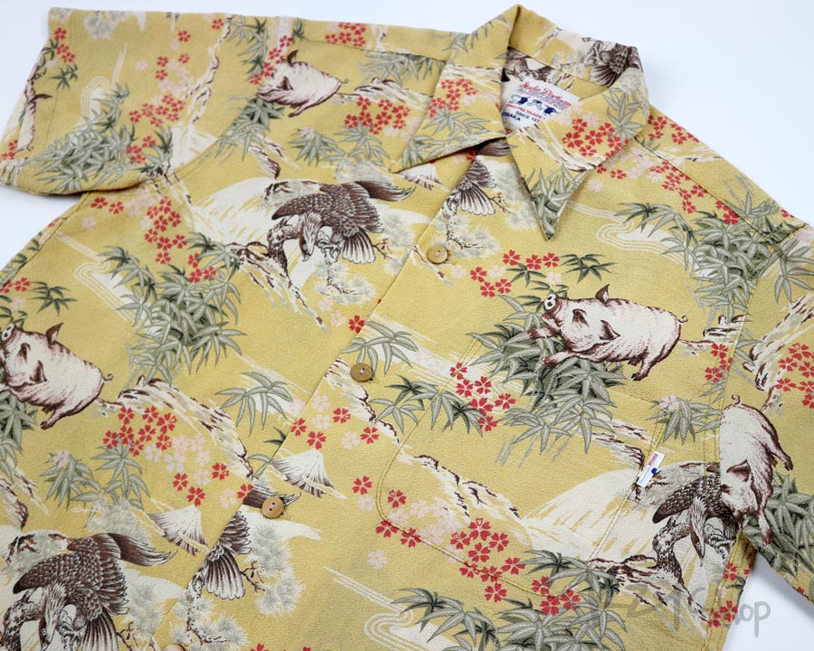 เสื้อฮาวายลายญี่ปุ่น STUDIO D'ARTISAN - Hawk Pig