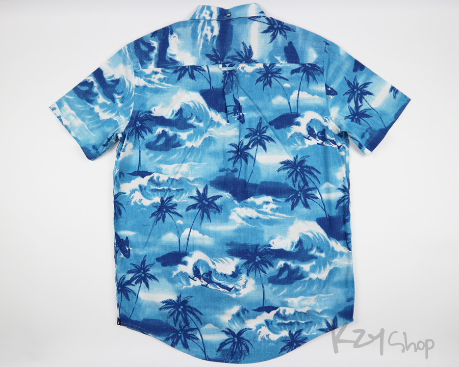 เสื้อฮาวาย Hurley ลาย วิวทะเล ต้นมะพร้าว