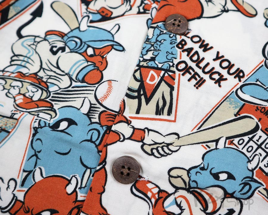 เสื้อฮาวาย TEDMAN - BASEBALL TEDMAN (White)