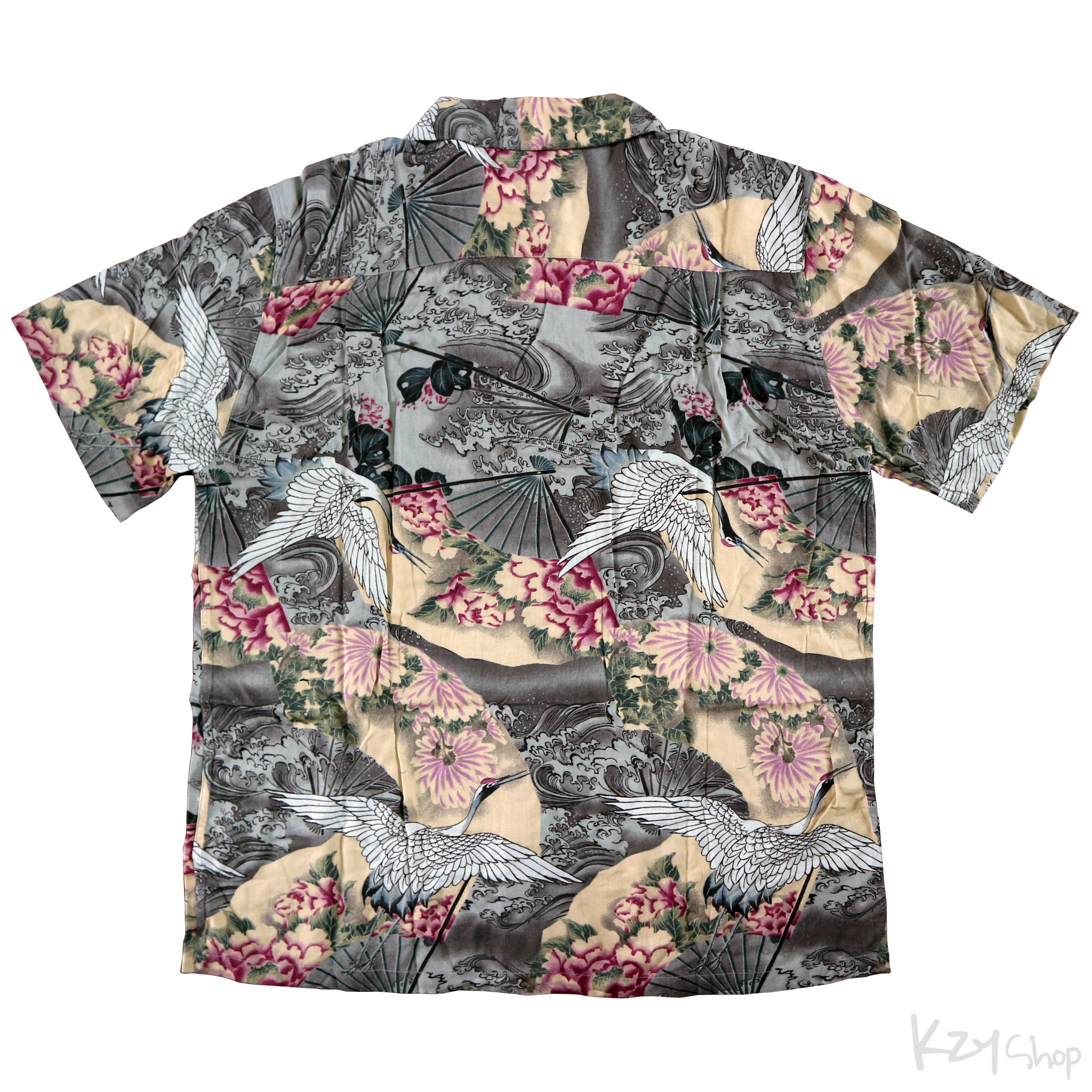 เสื้อฮาวายลายญี่ปุ่น An Original Hawaiian ลาย นกกระเรียน